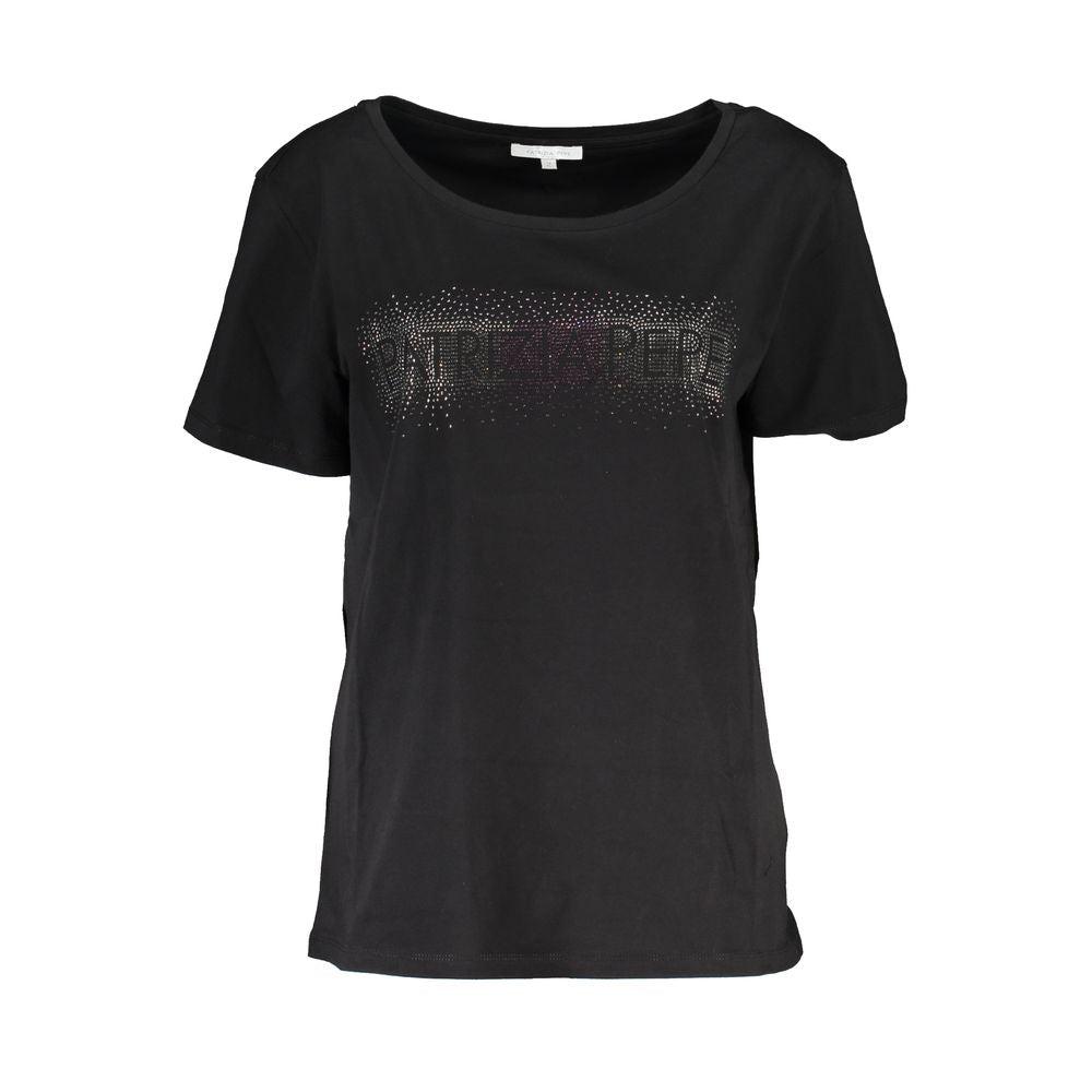 PATRIZIA Chic Short Sleeve Wide Neck Tee with Contrast Women's Details