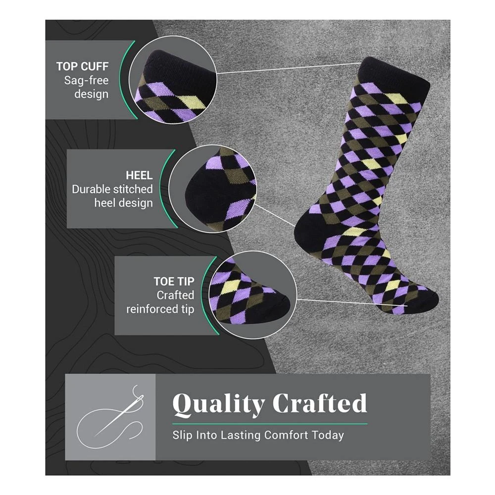 Mio Marino Men's Bold Designer Dress Socks Pack of 12 5