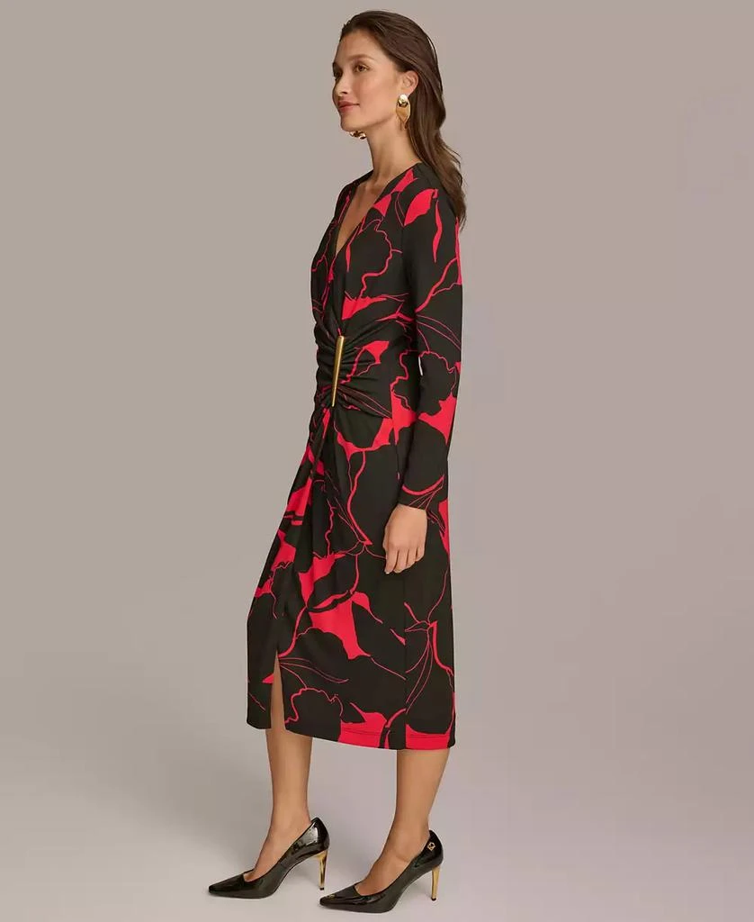 Donna Karan Women's Printed Faux-Wrap Dress 3