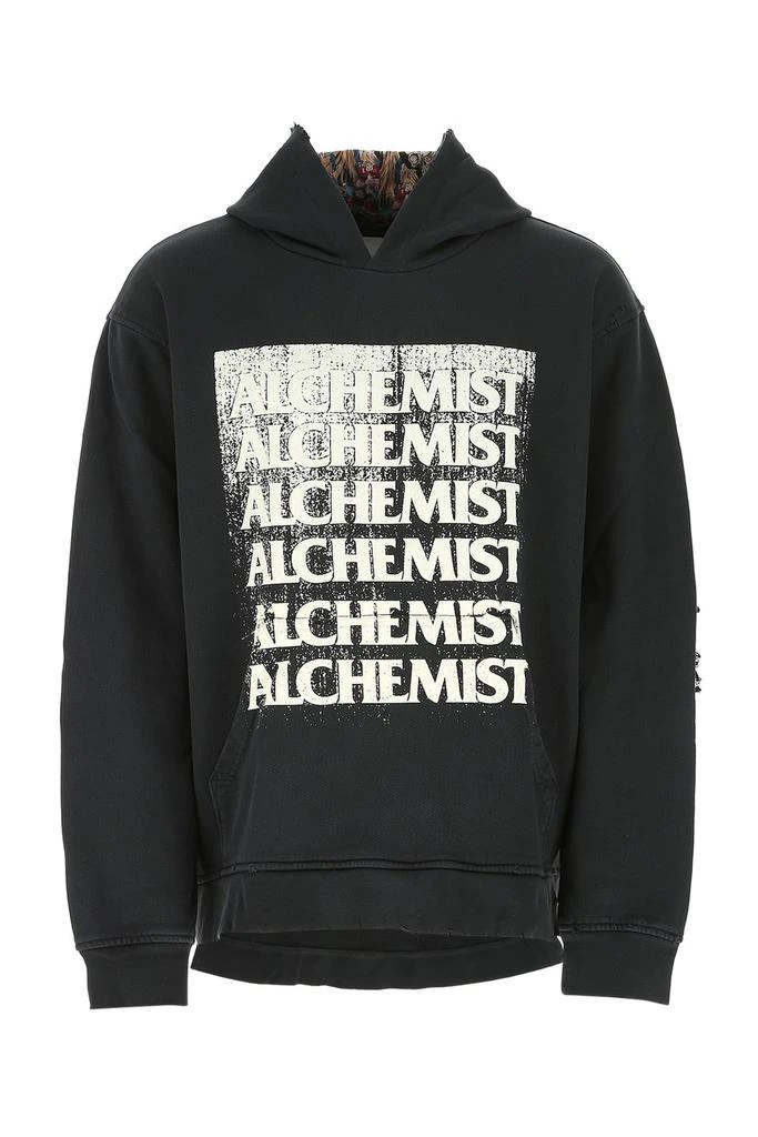 Alchemist Alchemist Vintage-Effect Logo Distressed Hoodie 1
