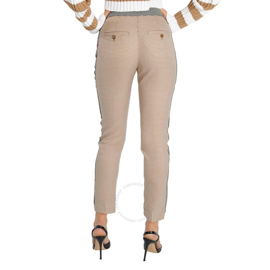Burberry Houndstooth Check Wool Tailored Trousers 3