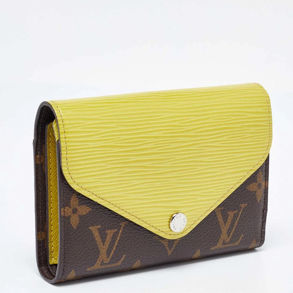 Louis Vuitton Louis Vuitton Yellow Epi Leather and Monogram Canvas Marie-Lou Wallet 5