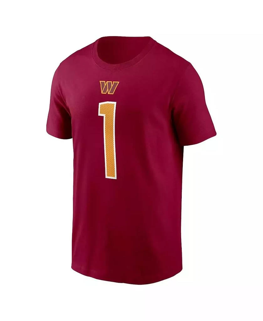 NIKE Men's Jahan Dotson Burgundy Washington Commanders 2022 NFL Draft First Round Pick Player Name & Number T-shirt 3
