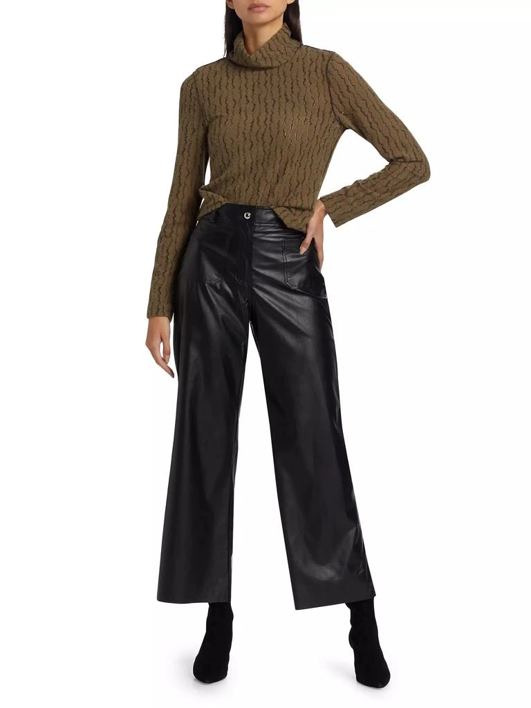 If Only Studio Textured Wave Turtleneck Top 2