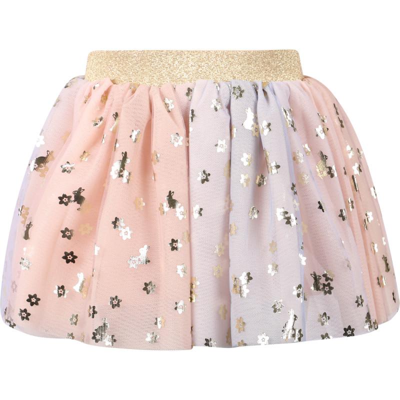 Huxbaby Rainbow bunnies gradient tulle skirt in pink and blue