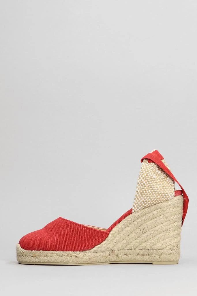 CASTAÑER Carina-8-002 Wedges In Red Canvas 3