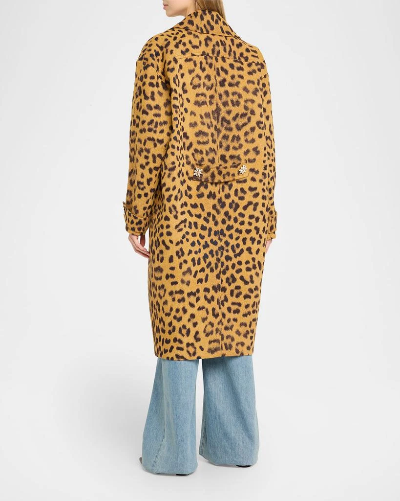 Zimmermann Crush Leopard Jacquard Barrel Coat 4