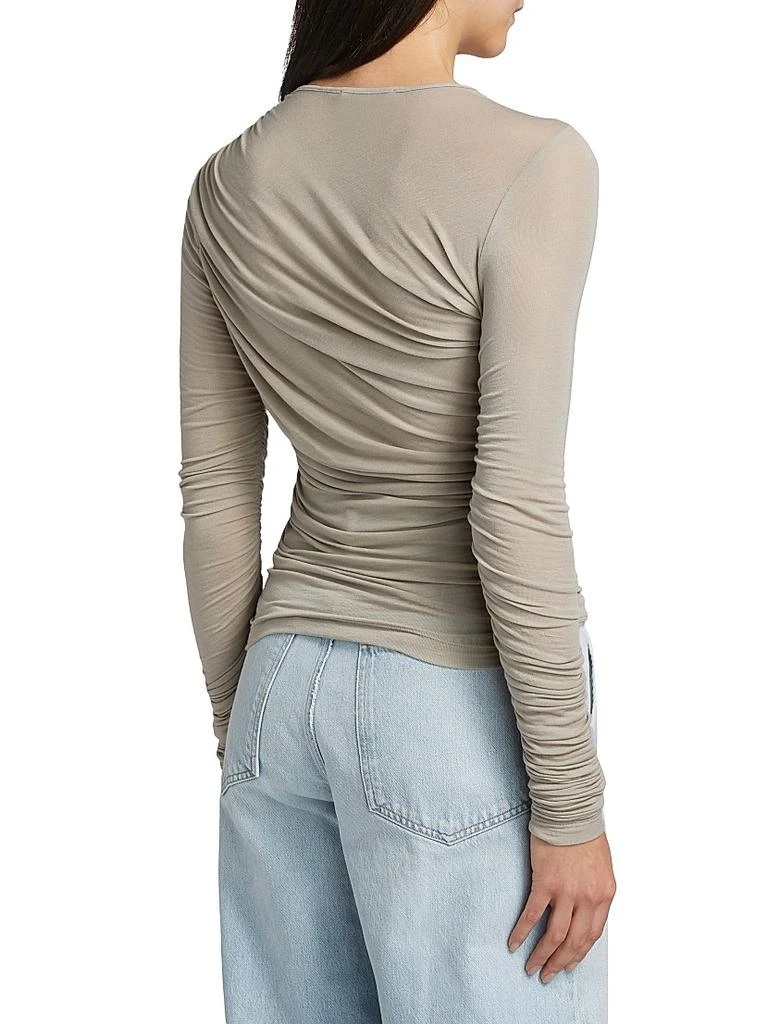 AGOLDE Tania Ruched Long-Sleeve Shirt 5