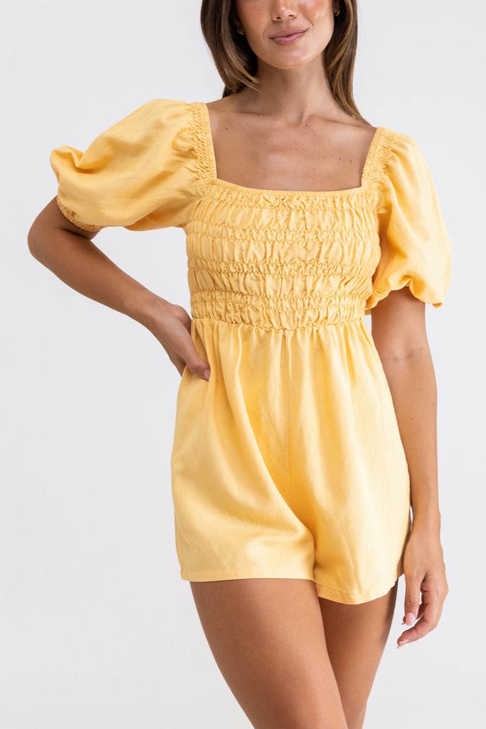 Rhythm Combinaison Maia Smocked - Butter - Femme