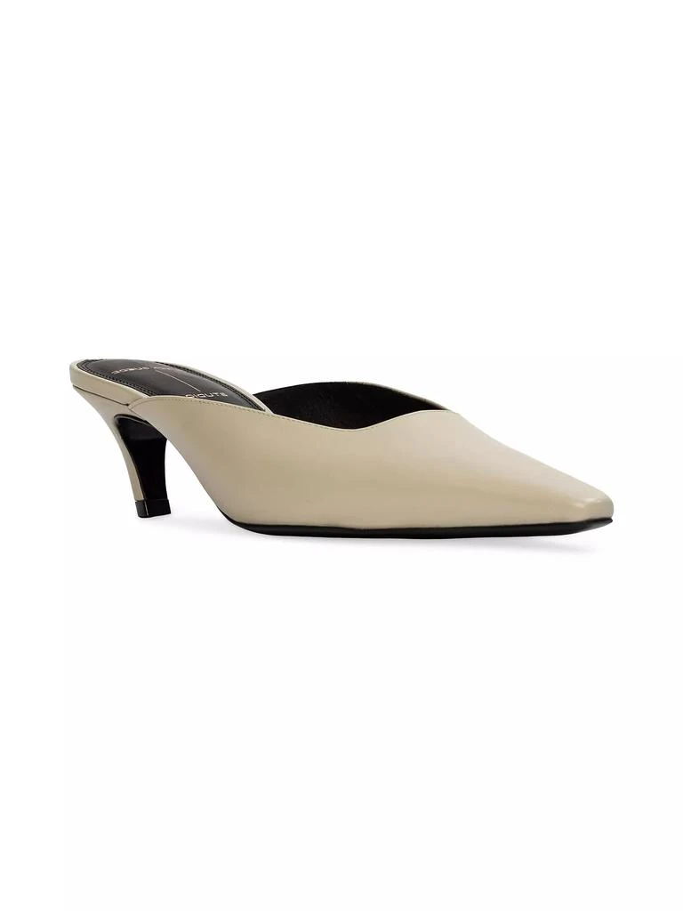 Black Suede Studio Logan 50MM Nappa Kitten Heel Mules 3