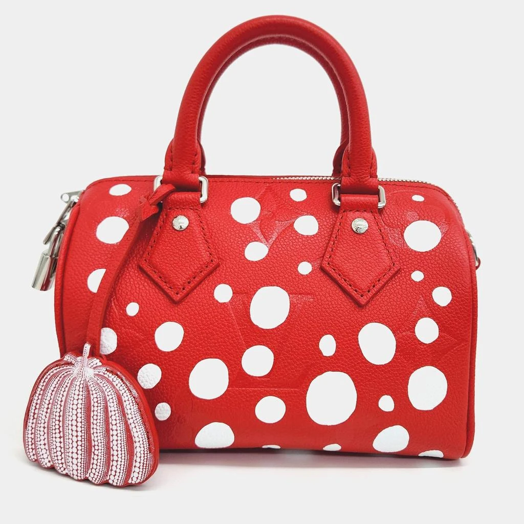 Louis Vuitton Louis Vuitton Red Leather Yayoi Kusama Speedy 20 Satchel 1