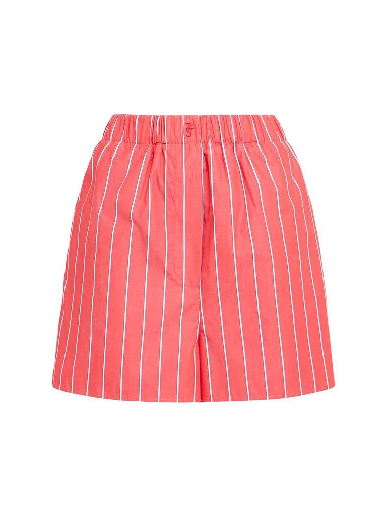 The Frankie Shop Lui Striped Cotton Poplin Shorts 1