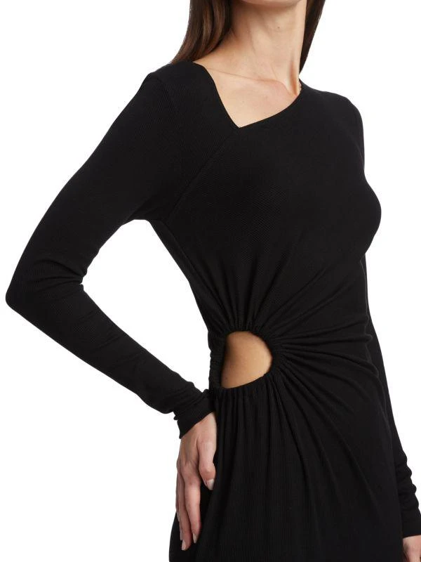 LNA Ami Cut-Out Rib-Knit Dress 4