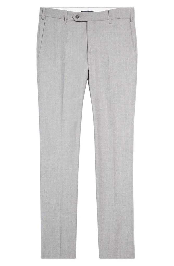 Zanella Parker Flat Front Stretch Wool Flannel Trousers 5