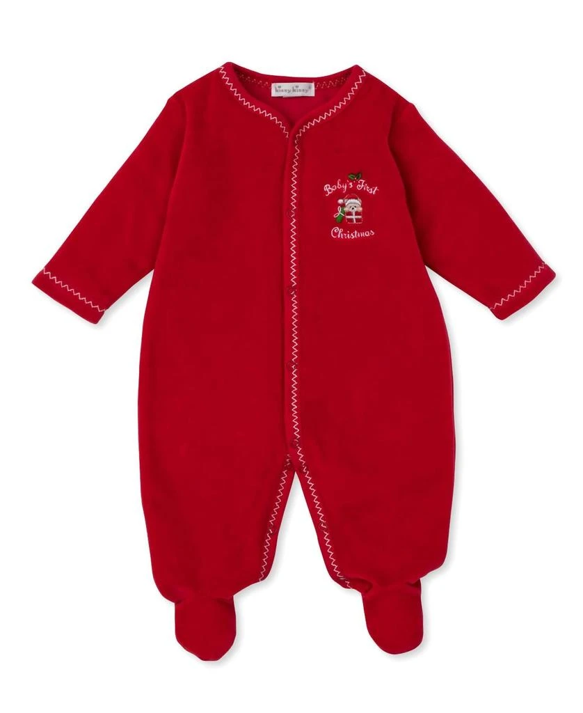 Kissy Kissy Kissy Kissy - Baby
s First Christmas Velour Footie