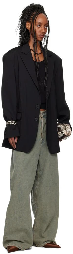 LU'U DAN Black Oversized Boxy Blazer 5