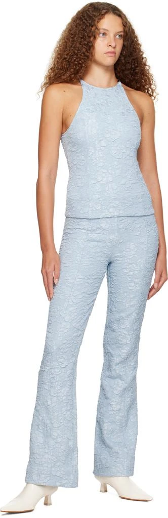 Ganni Blue Jacquard Tank Top 4