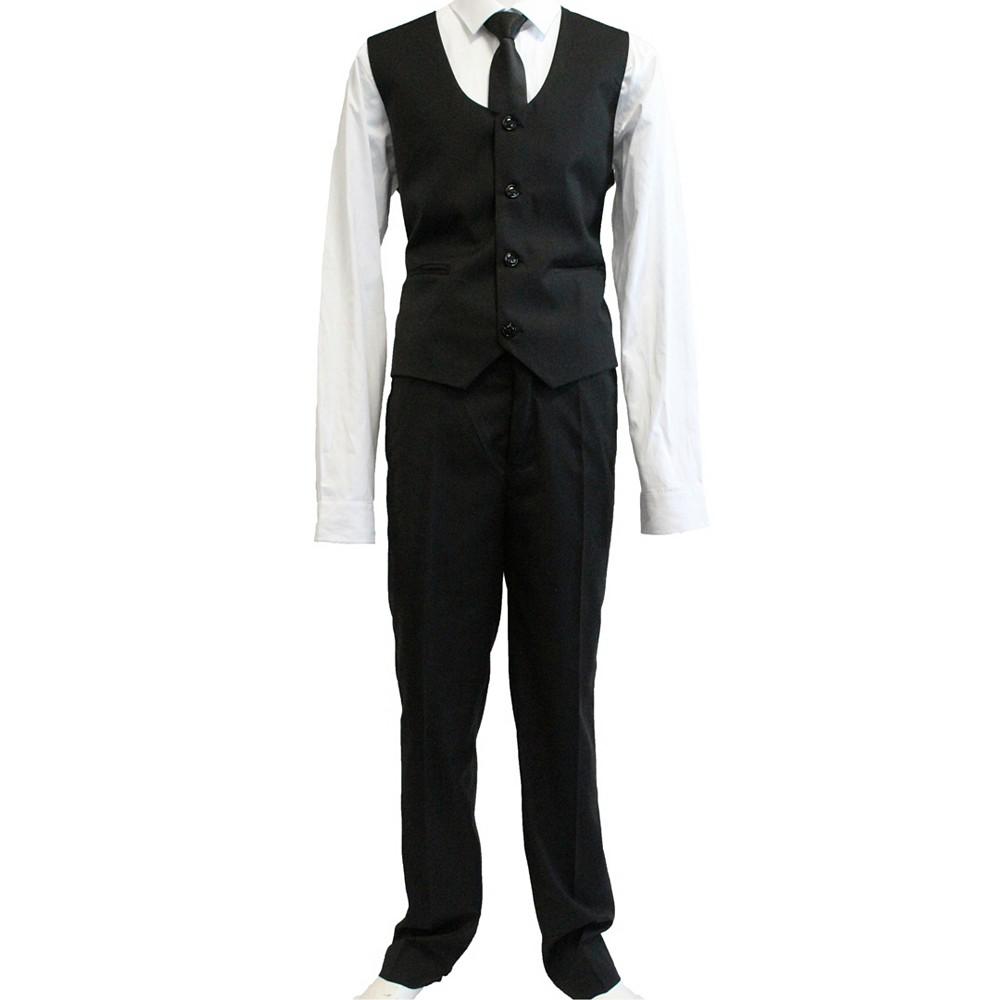 Perry Ellis Toddler Boy's 5-Piece Shirt, Tie, Jacket, Vest and Pants Solid Suit Set