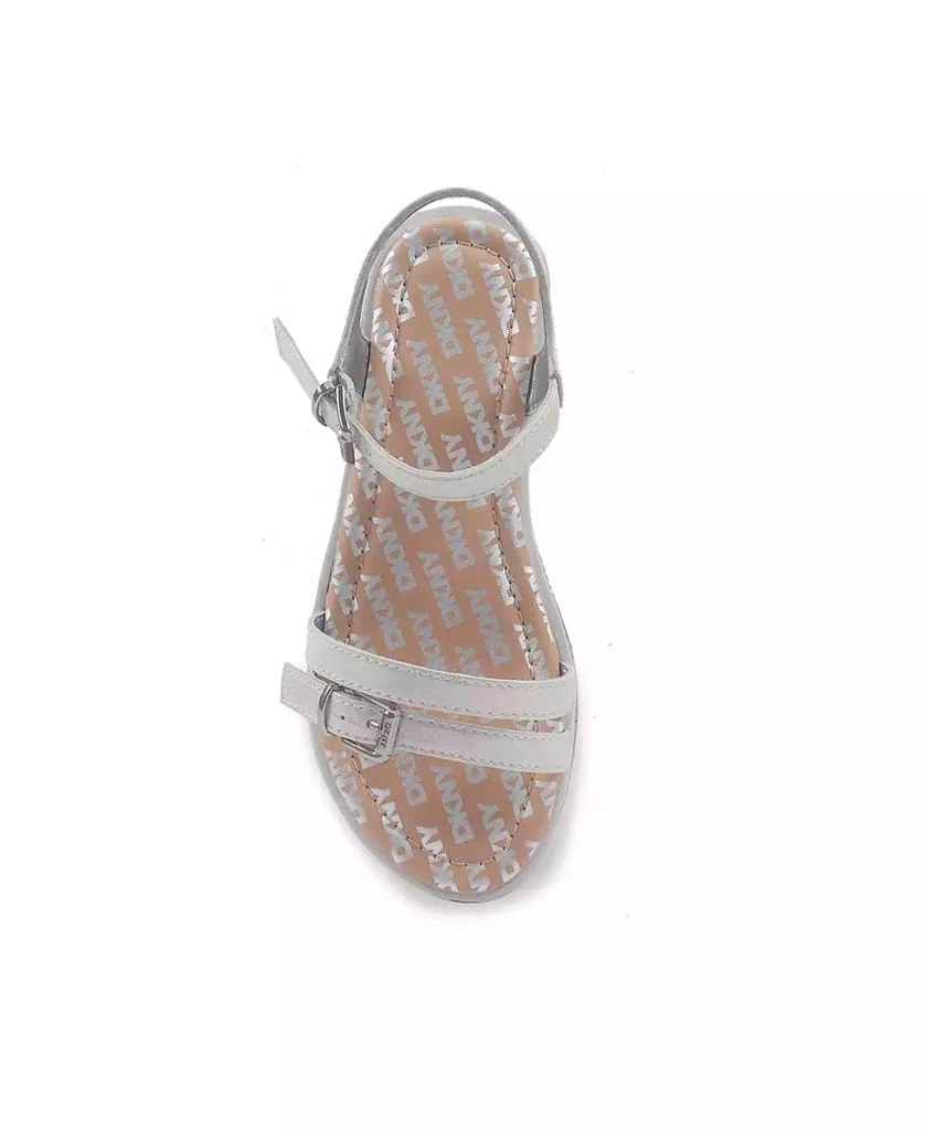 DKNY Little and Big Girls Tessa Carina Double Strap Sandal 6