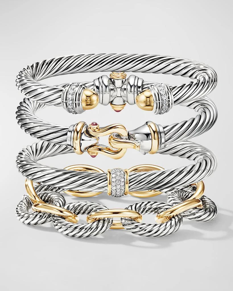David Yurman Cable Classics Bracelet with Diamonds and Gold 3