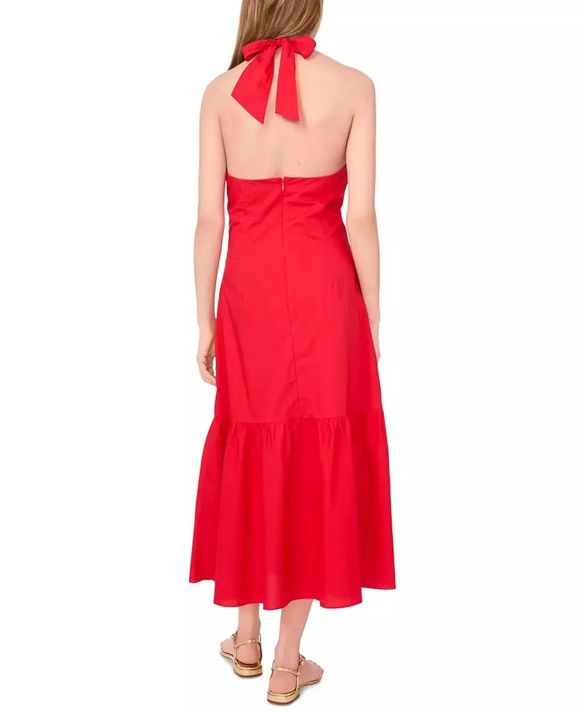 1. State Women's Cotton Tie-Back Halter Maxi Dress 5