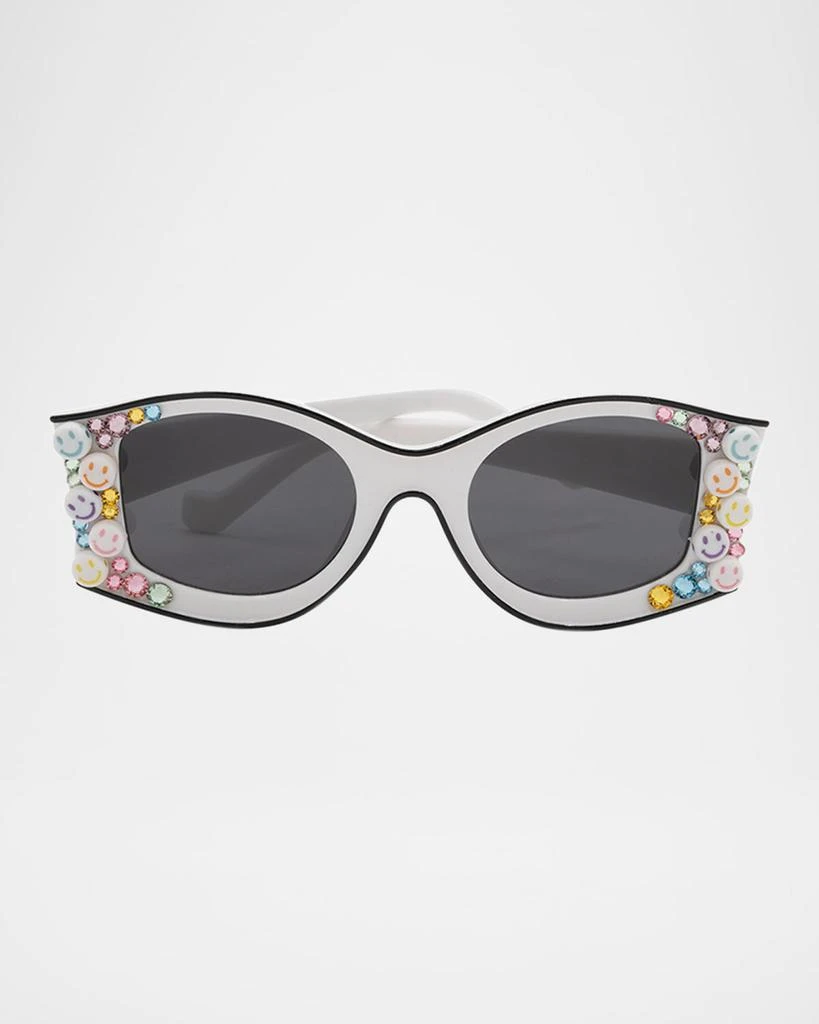 Bari Lynn Girl's Smiley Butterfly Sunglasses 1