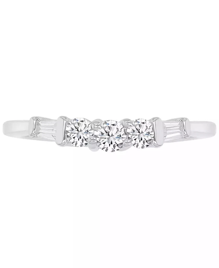 Macy's Cubic Zirconia Cushion & Round Rope Style Promise or Engagement Ring 5
