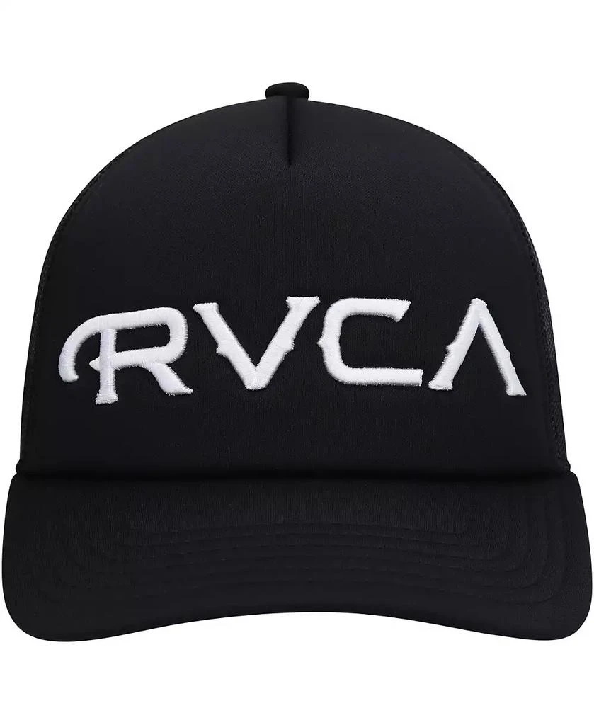 RVCA Men's Black Mister Cartoon Trucker Snapback Hat 4