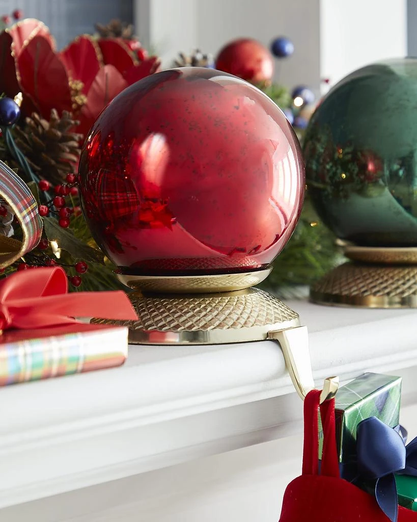 Neiman Marcus Glass Sphere Stocking Holder 1