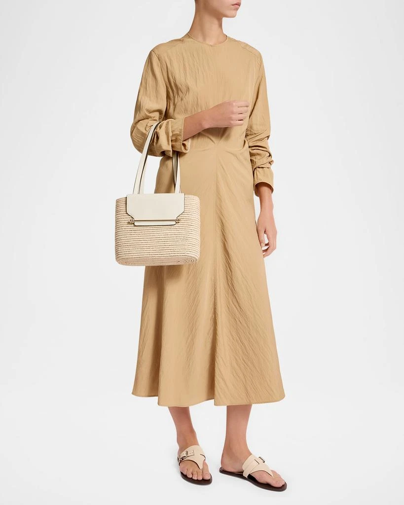 Strathberry Basket Raffia & Leather Shoulder Bag 5