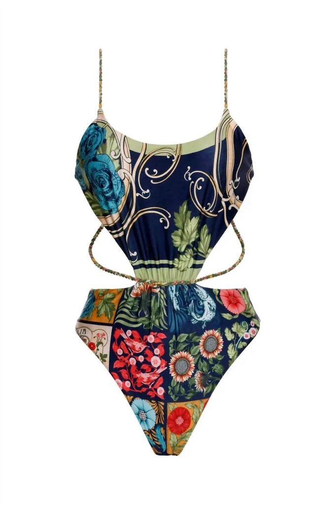 Agua Bendita Nadine Harvest One Piece Swimsuit In Multicolor 4