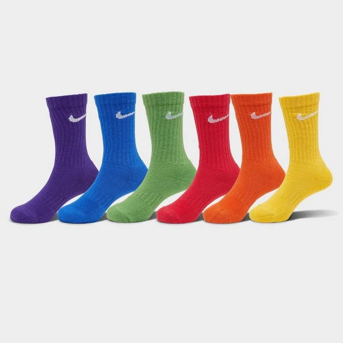 NIKE Little Kids' Nike Dri-Fit Crew Socks (6-Pack) 1