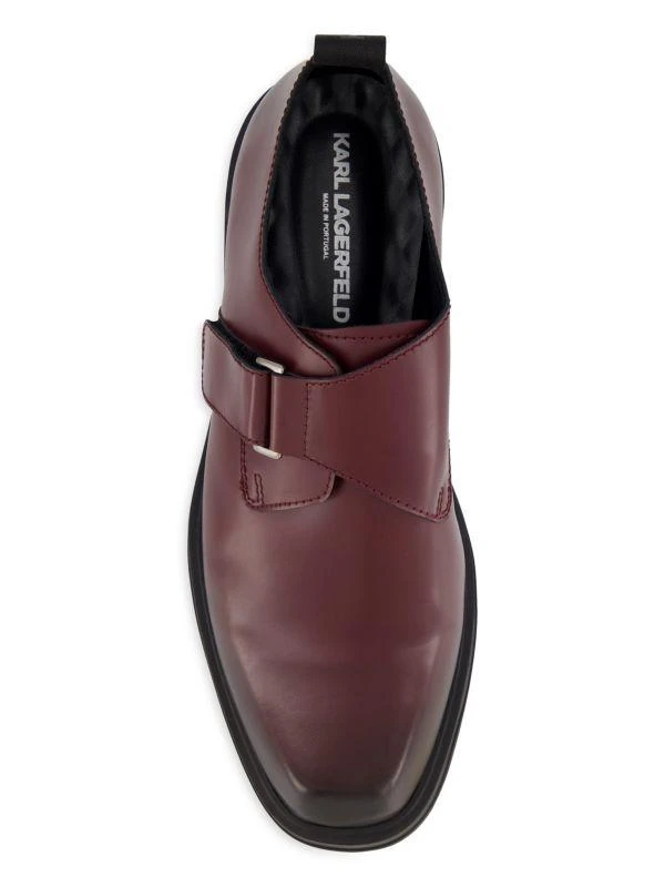 Karl Lagerfeld Paris Leather Monk Strap Shoes 4