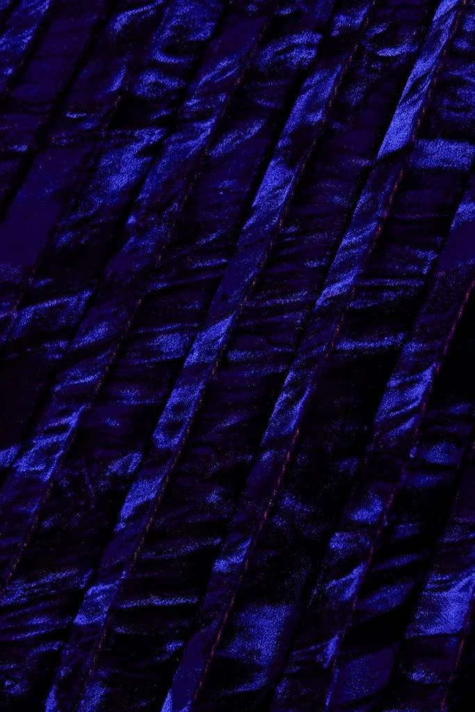 A.W.A.K.E. Mode Belted crinkled-velvet maxi dress 4