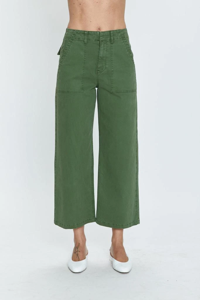 Pistola Denim Sophia Wide Leg Utility Ankle - Basil 2