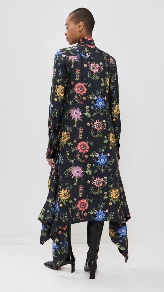 Monse Tie Neck Printed Dress