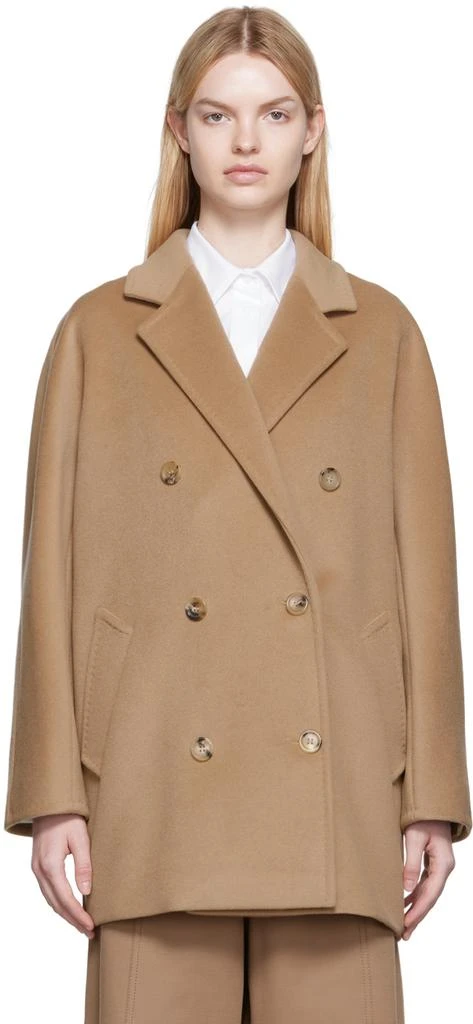 Max Mara Brown Guinea Pea Coat 1
