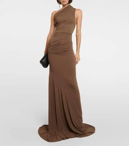 Entire Studios Draped one-shoulder jersey gown 2