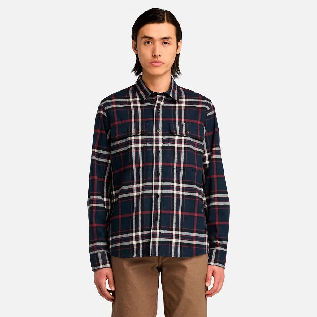 Timberland Men's Flap Pocket Plaid Overshirt 4