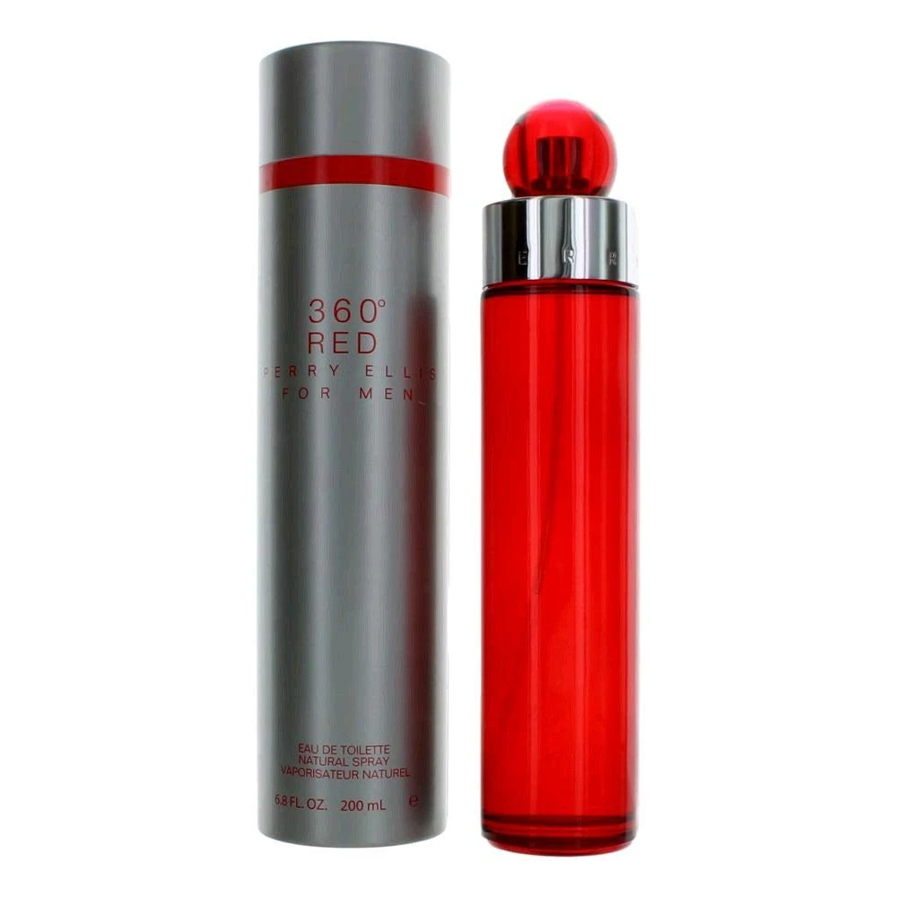 Perfumers Workshop 2pcs Perry Ellis 360 Red by Perry Ellis, 6.8 oz Eau De Toilette Spray for Men 1