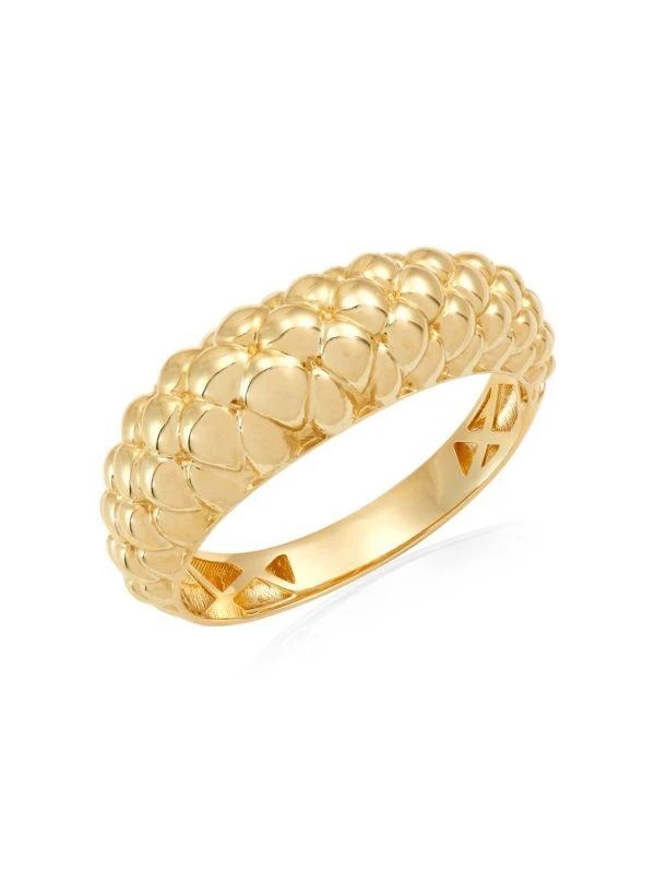 Saks Fifth Avenue 14K Yellow Gold Textured Ring 2