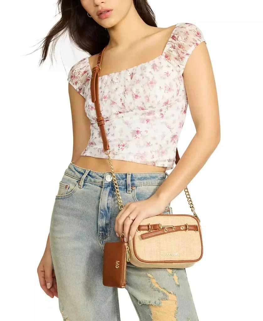 Madden Girl Millies Straw Camera Mini Crossbody Bag 6