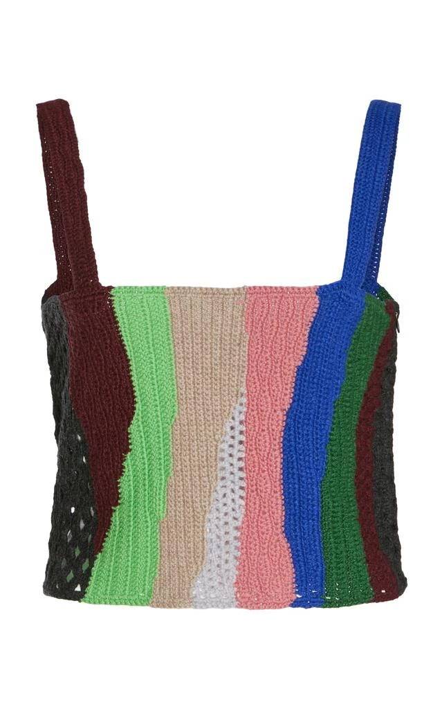Gabriela Hearst Gabriela Hearst - Bora Crocheted Cashmere Crop Top - Multi - XS - Moda Operandi 1