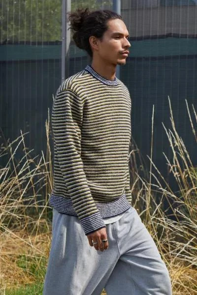 BDG BDG Blue & Green Stripe Knit Sweater 4