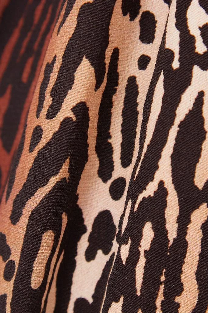 Rixo Karen crystal-embellished leopard-print crepe de chine midi dress 4