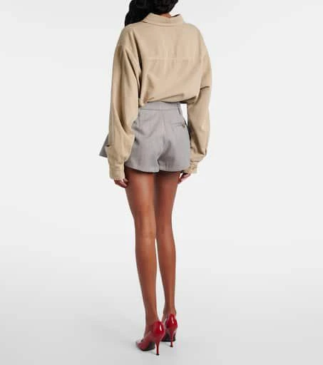 Stella McCartney High-rise wool-blend shorts 3