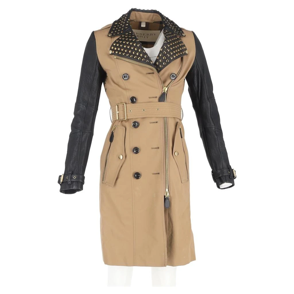 Burberry Brit Double-Breasted Trench Coat in Brown Cotton 4