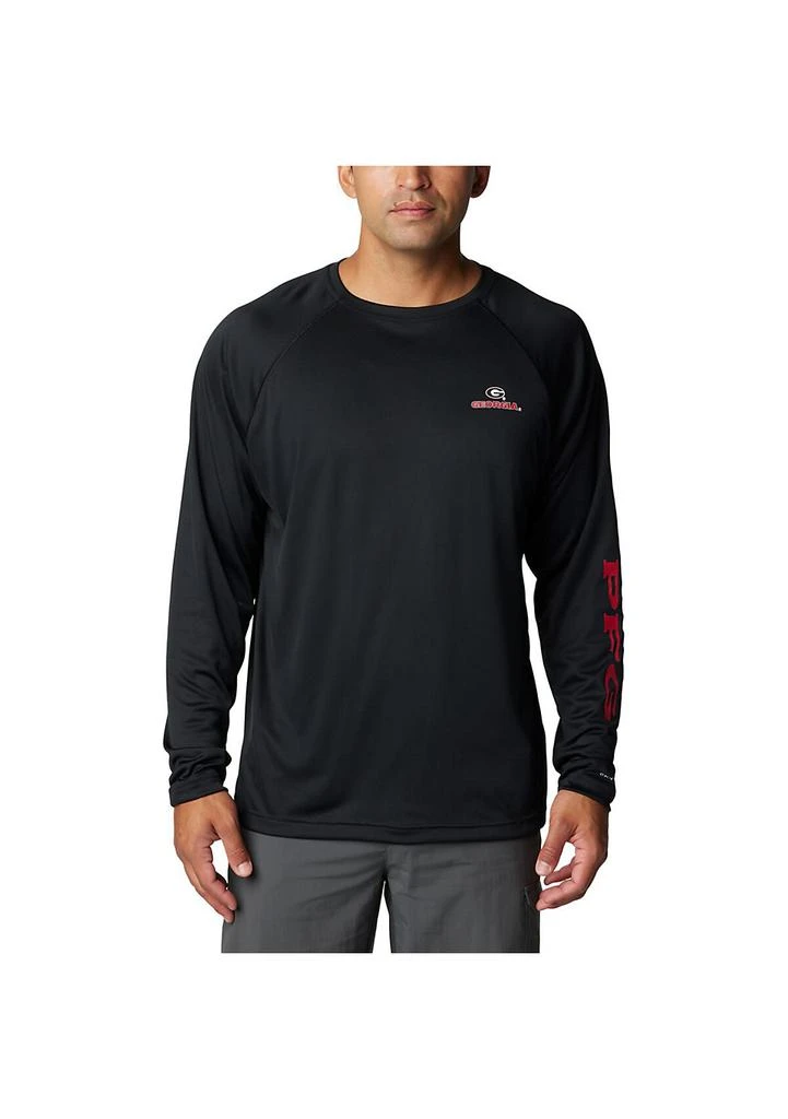 Columbia NCAA Georgia Bulldogs Terminal Tackle Omni-Shade Raglan Long Sleeve T-Shirt