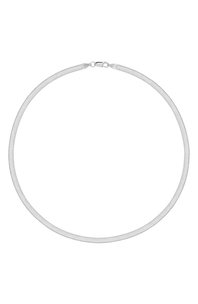 Gabi Rielle Sterling Silver Herringbone Chain Necklace