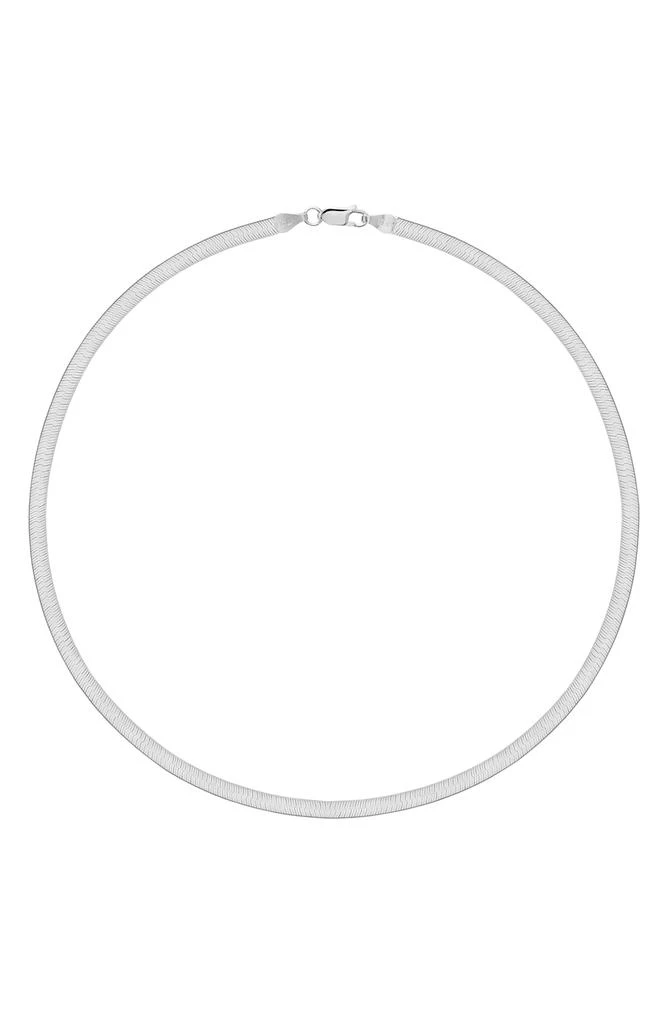 Gabi Rielle Sterling Silver Herringbone Chain Necklace 1